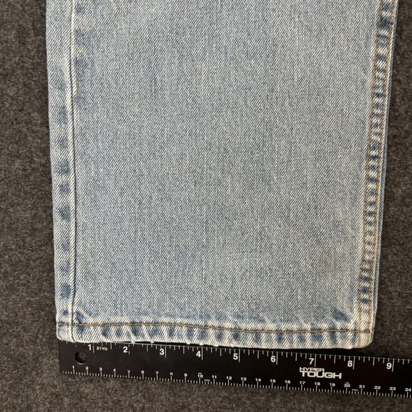 Levi's 505 Jeans Men's 36x30 Light Wash Blue Straight Fit Denim 5 Pocket - Picture 8 of 11